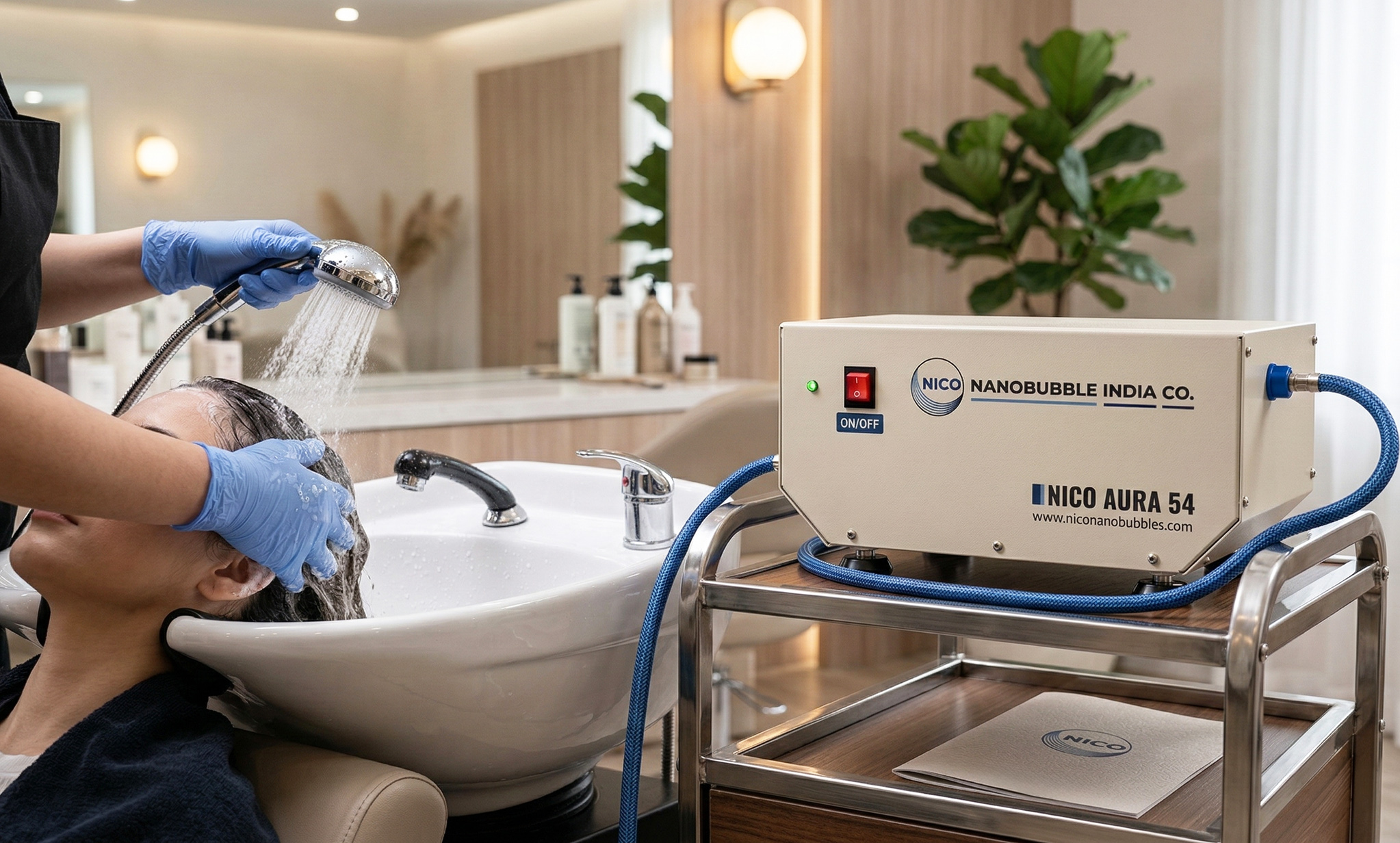 Nanobubble System for Hair & Beauty Salons