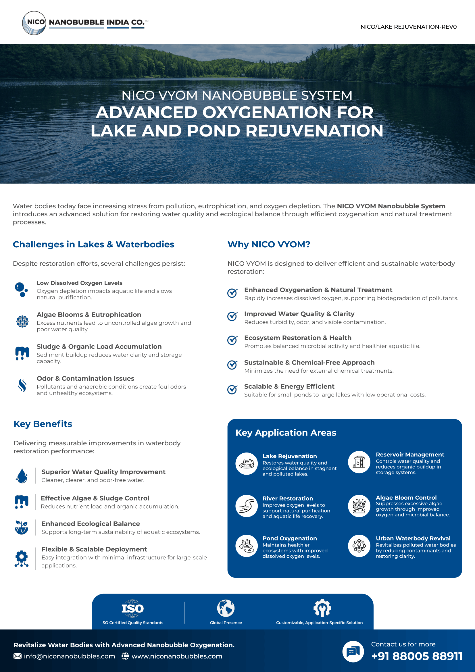 Lake rejuvenation using nanobubbles